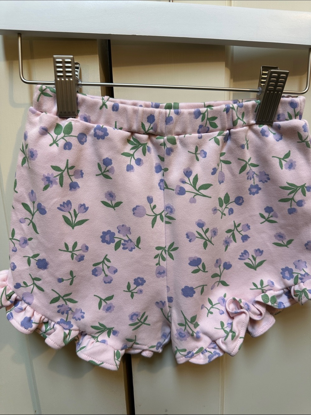 The Beaufort Bonnet Company Pink Floral Ruffle Shorts